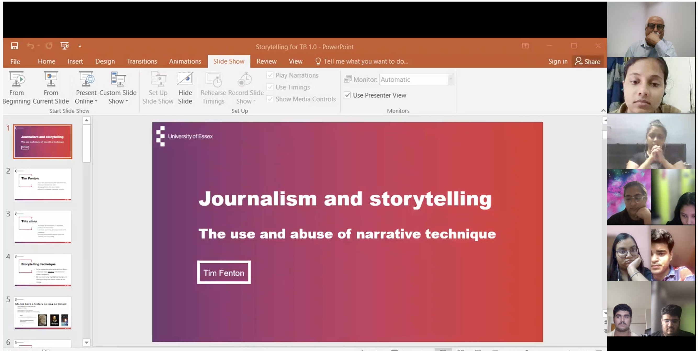 Journalism and storytelling