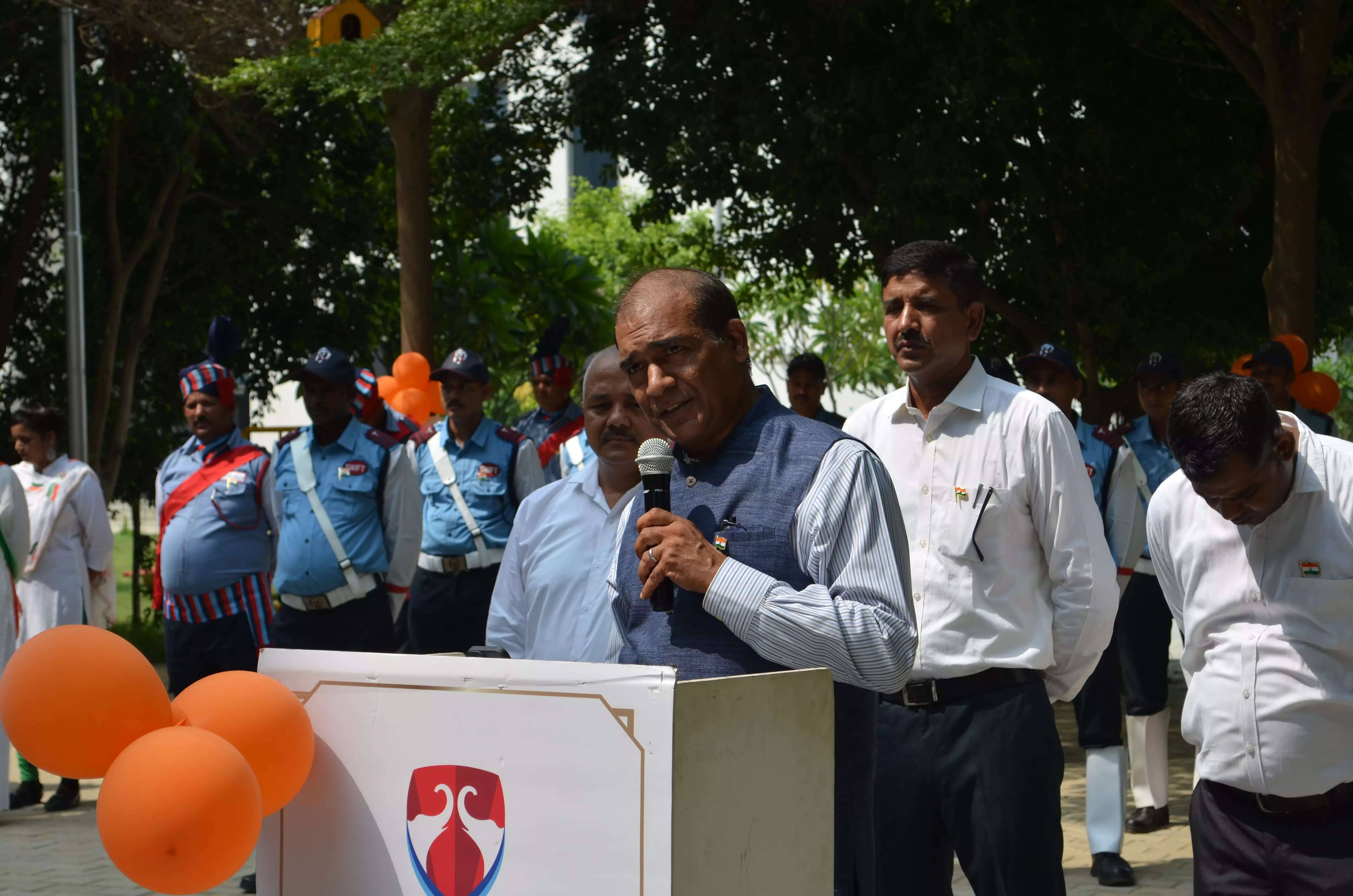 Chief guest addresses the crowd