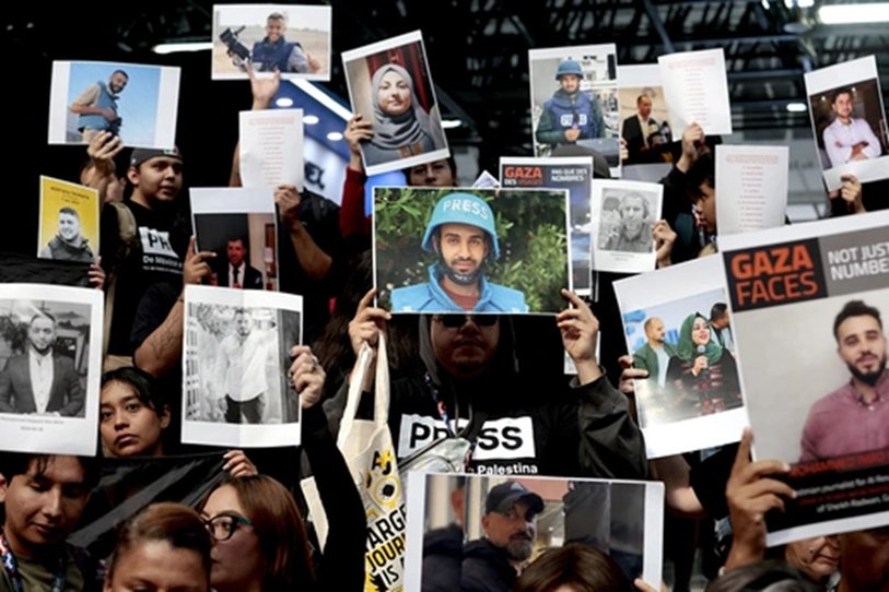Global Media Protest Against Journalist Deaths in Gaza