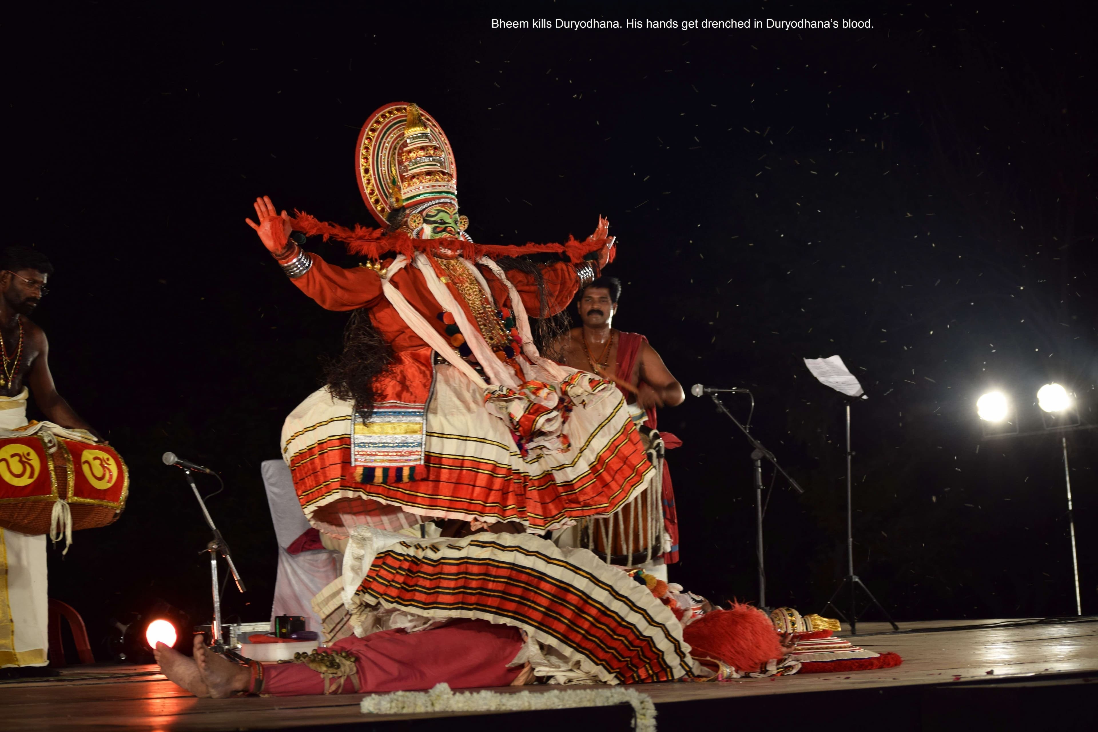 Mahabharata re-enacted through Kathakkali and Flamingo