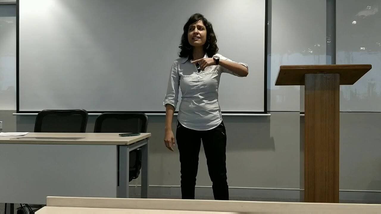 RJ Sayema interacts with freshers at Bennett University