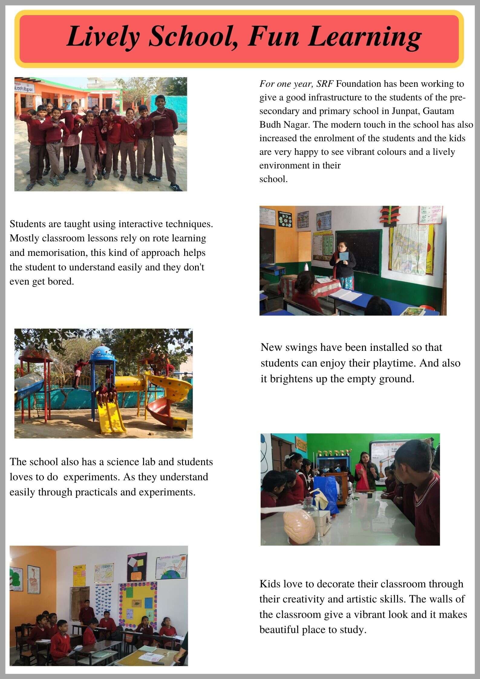 Practical learning is paving the road to success for govt school kids